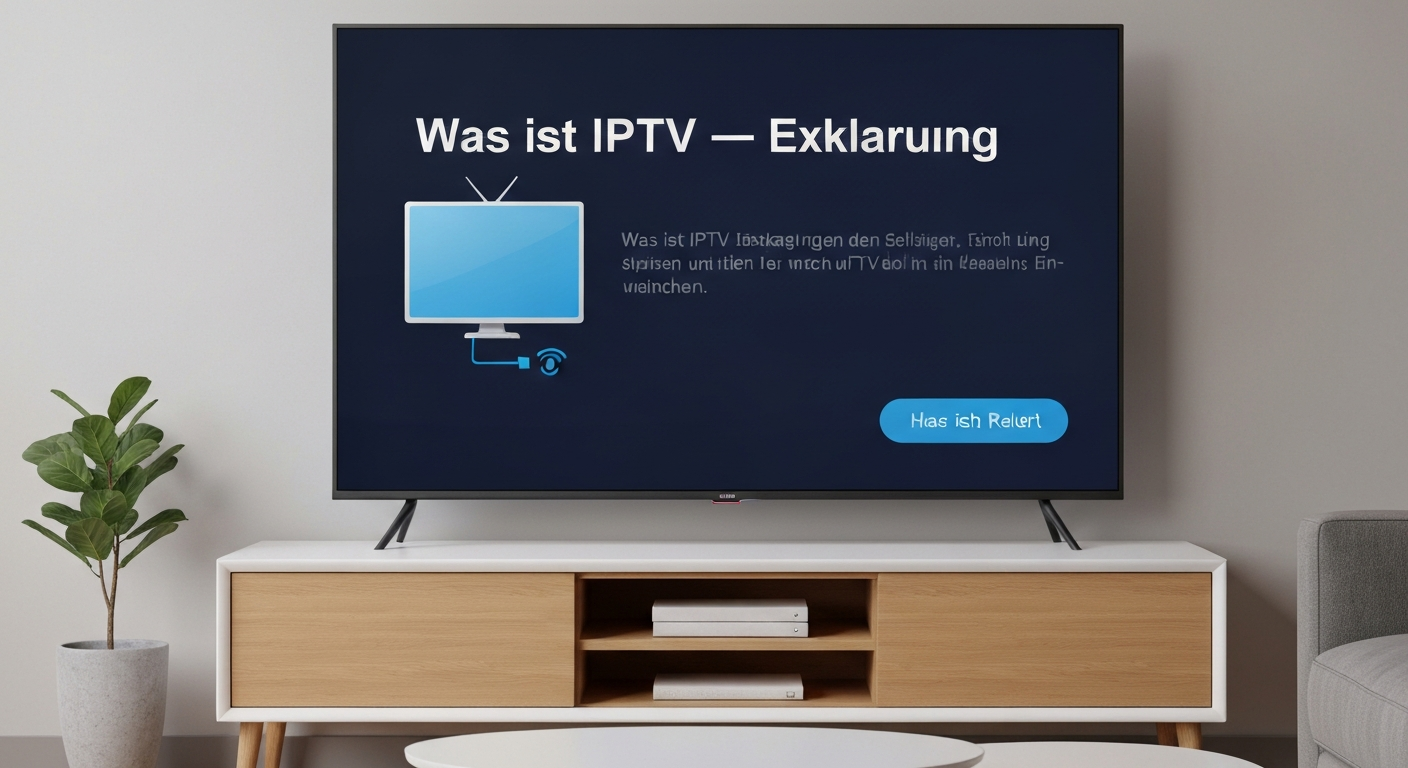 Was ist IPTV - Erklarung mit TV-Gerat und Internet-Symbol, IPTV Kaufen